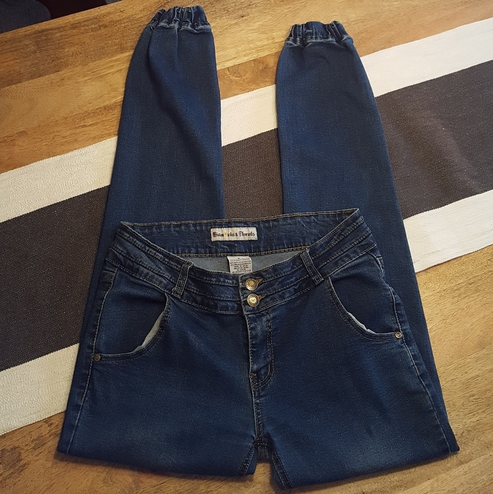 Diamonds & Threads jean joggers